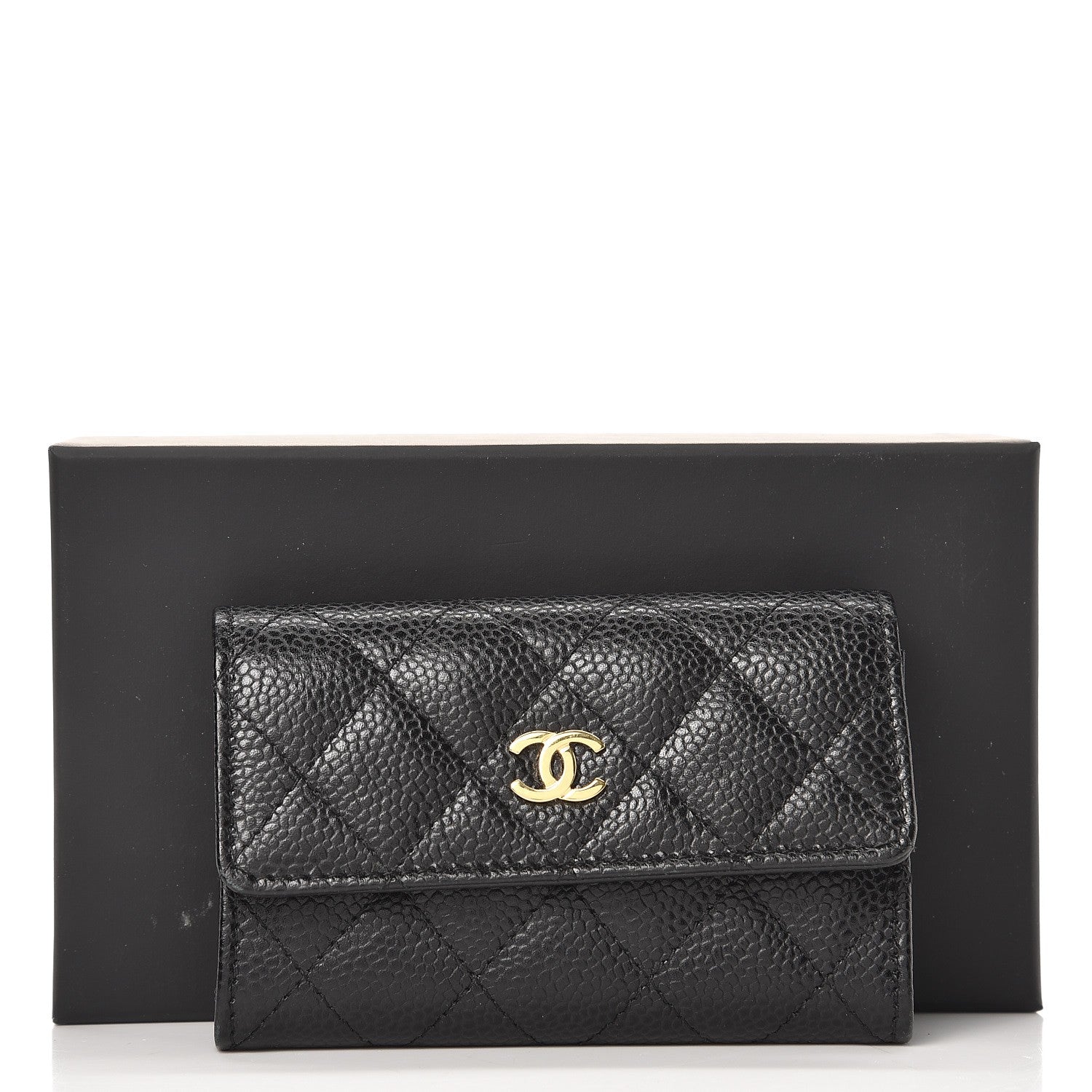 Chanel Caviar Quilted Flap Card Holder Black 9 of 9