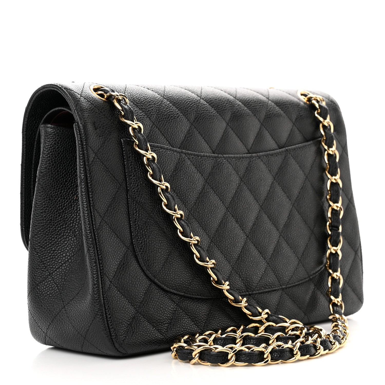 Chanel Caviar Quilted Jumbo Double Flap Black 3 of 15