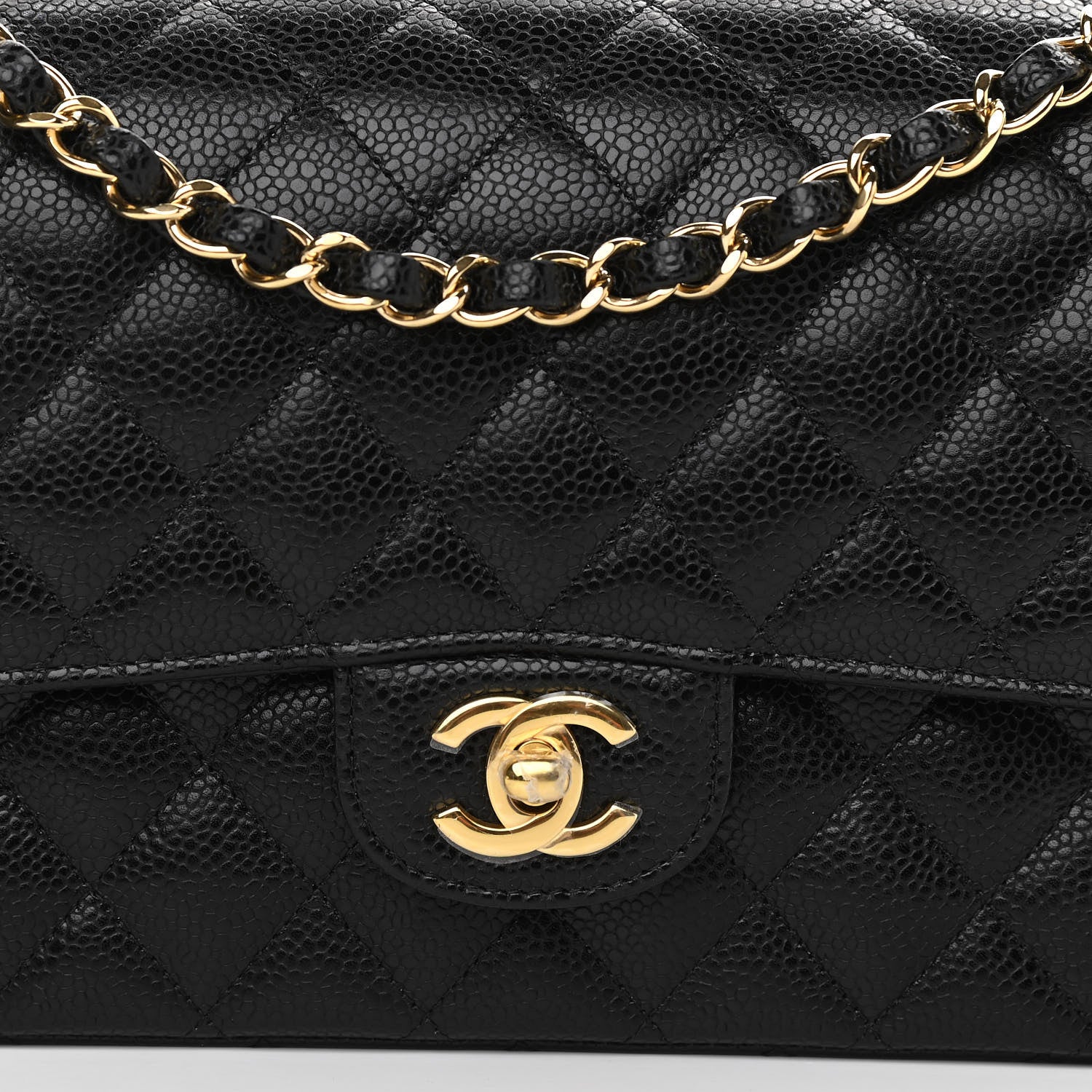 Chanel Caviar Quilted Medium Double Flap Black 8 of 11