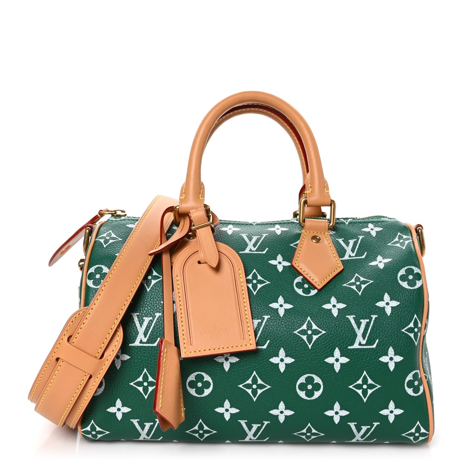 Louis Vuitton Calfskin Monogram Speedy P9 Bandouliere 25 Green 1 of 11