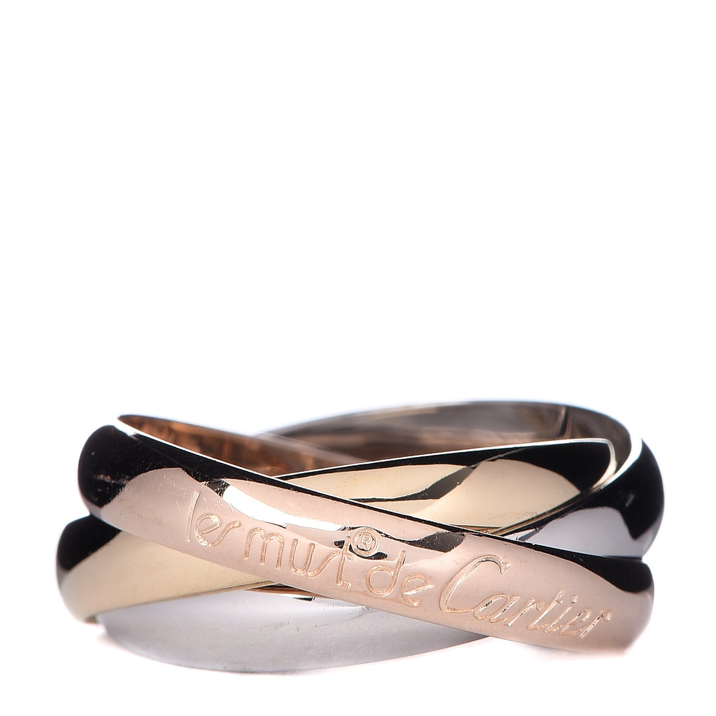 18K Pink Yellow White Gold Classic Les Must De Trinity Ring 54 7