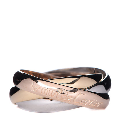 Cartier 18K Pink Yellow White Gold Classic Les Must De Trinity Ring 54 7 1 of 4