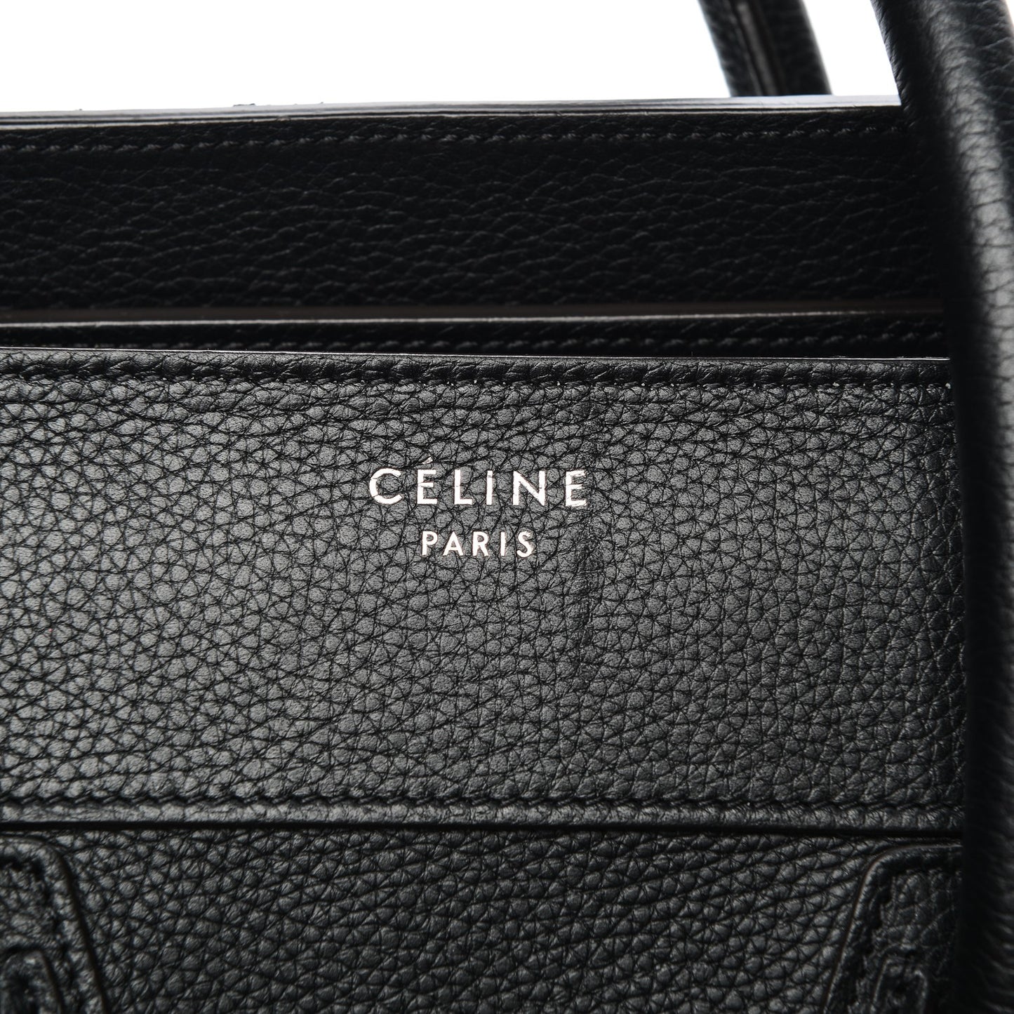 Drummed Calfskin Mini Luggage Black