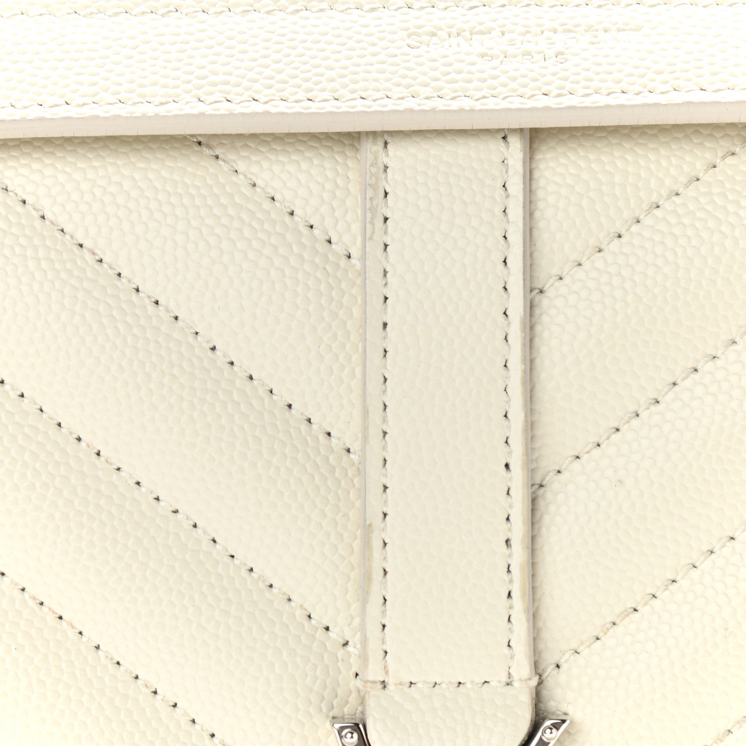 Saint Laurent Grain De Poudre Textured Mixed Matelasse Medium Triquilt Monogram Satchel Porcellana 10 of 11