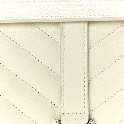 Saint Laurent Grain De Poudre Textured Mixed Matelasse Medium Triquilt Monogram Satchel Porcellana 10 of 11