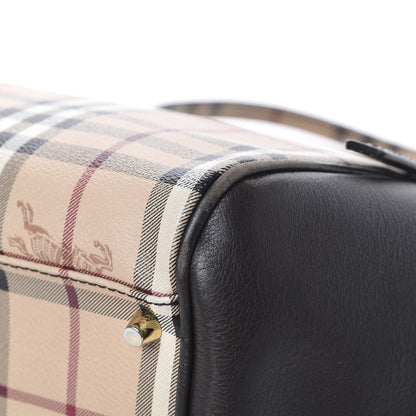 Burberry Haymarket Check Small Canterbury Tote Chocolate 11 of 19