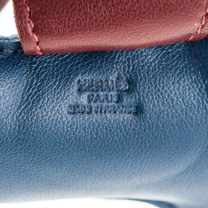 Hermes Milo Lambskin Grigri Rodeo Horse Bag Charm MM Bleu De Malte Rouge H Orange Poppy 3 of 3