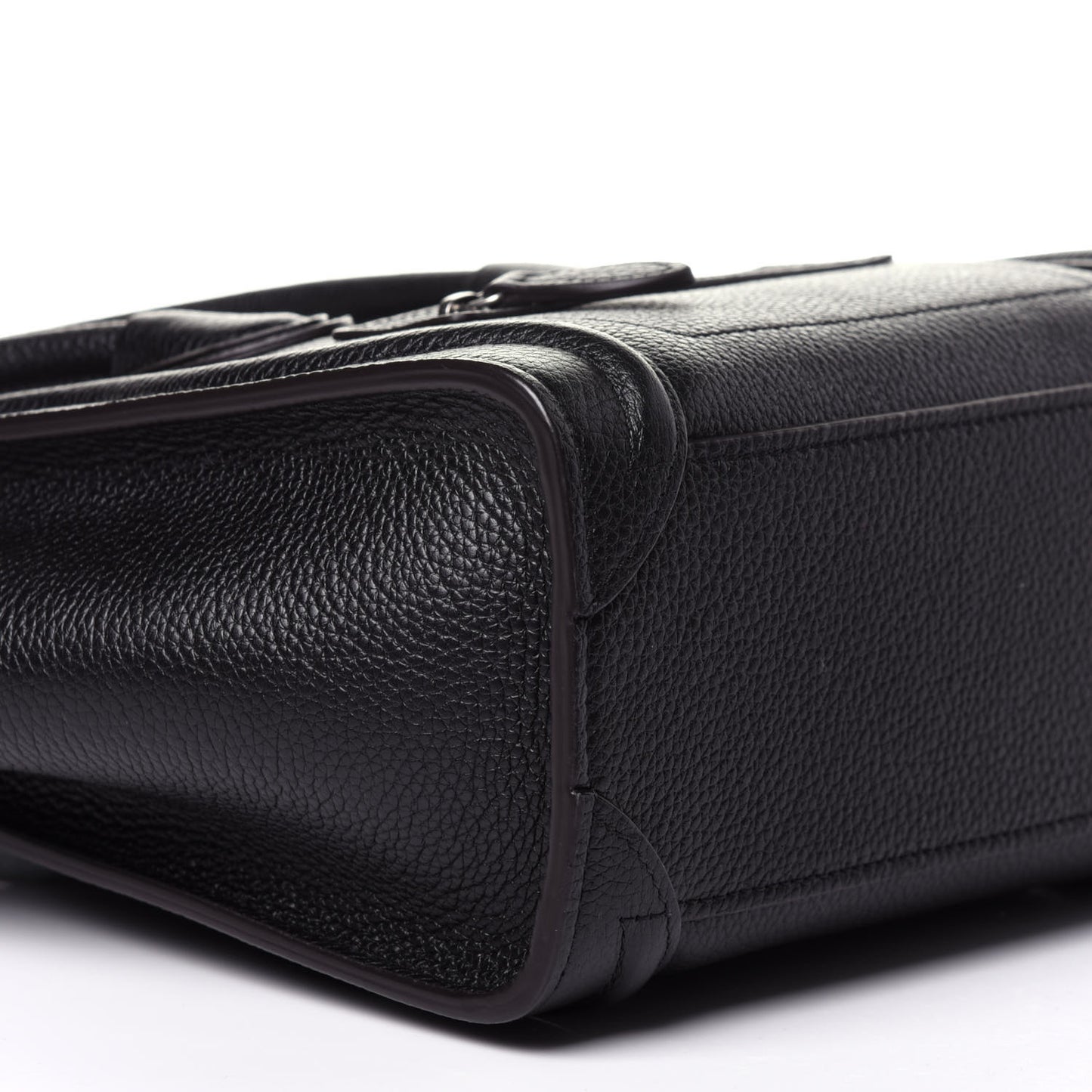 Drummed Calfskin Nano Luggage Black
