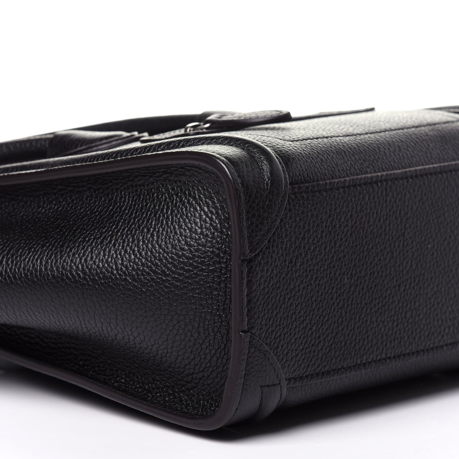 Celine Drummed Calfskin Nano Luggage Black 9 of 12