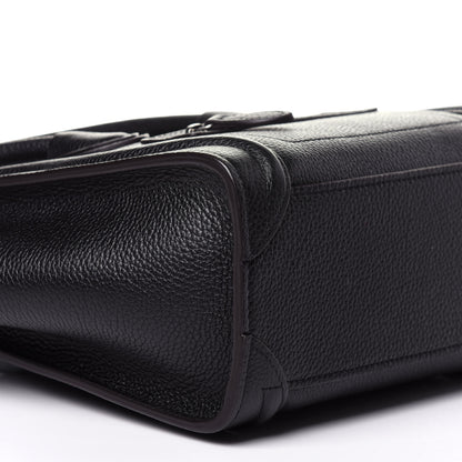 Celine Drummed Calfskin Nano Luggage Black 9 of 12
