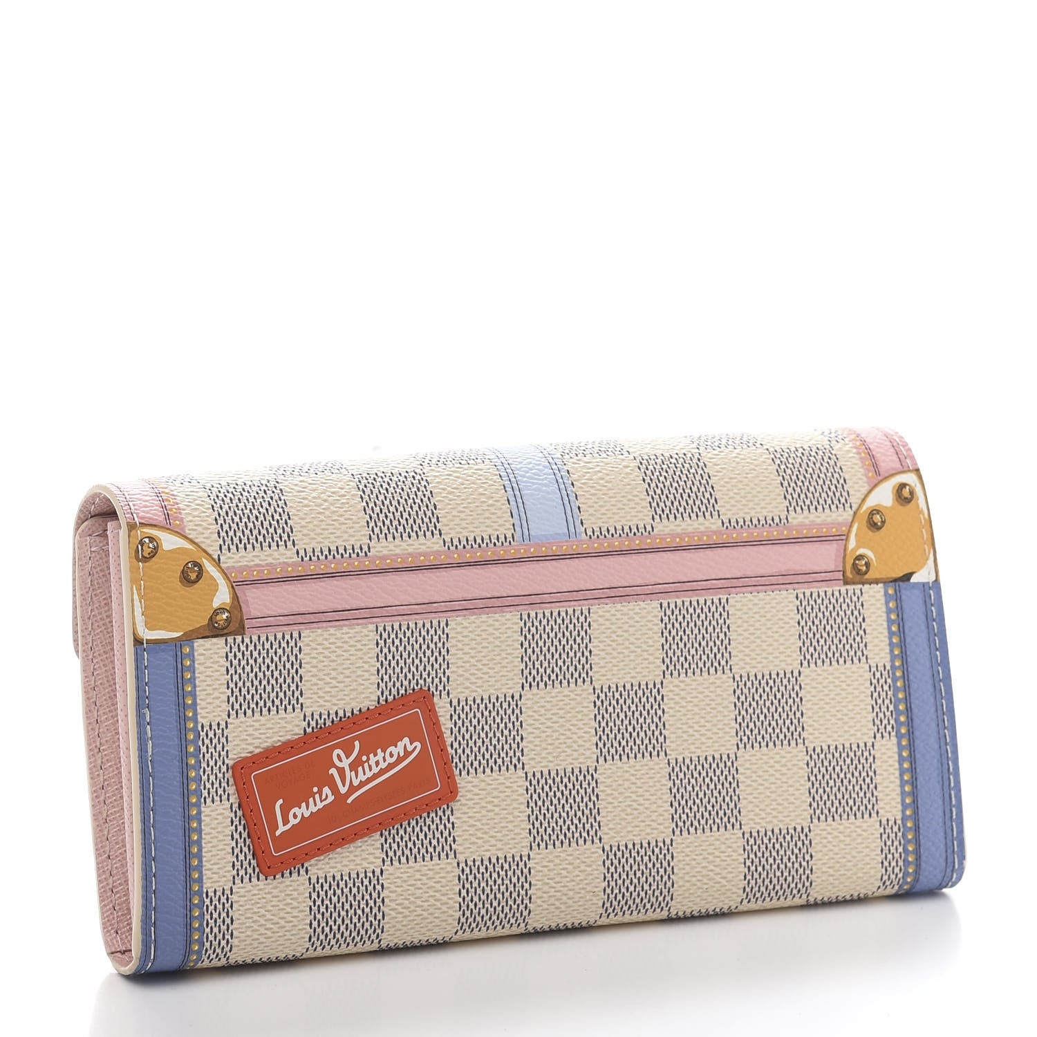 Louis Vuitton Damier Azur Summer Trunks Sarah Wallet NM 3 of 10