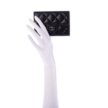 Chanel Lambskin Quilted Flap Card Holder Black 2 of 8
