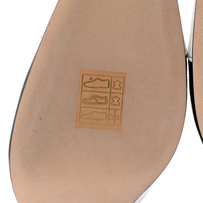 Chanel Patent Cap Toe CC Slingback Flats 36.5 Black White 7 of 13