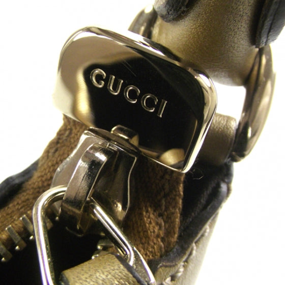 Gucci Monogram Crystal D Gold Hobo 9 of 10