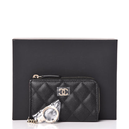 Chanel Caviar Quilted Key Holder Case Black 8 of 8