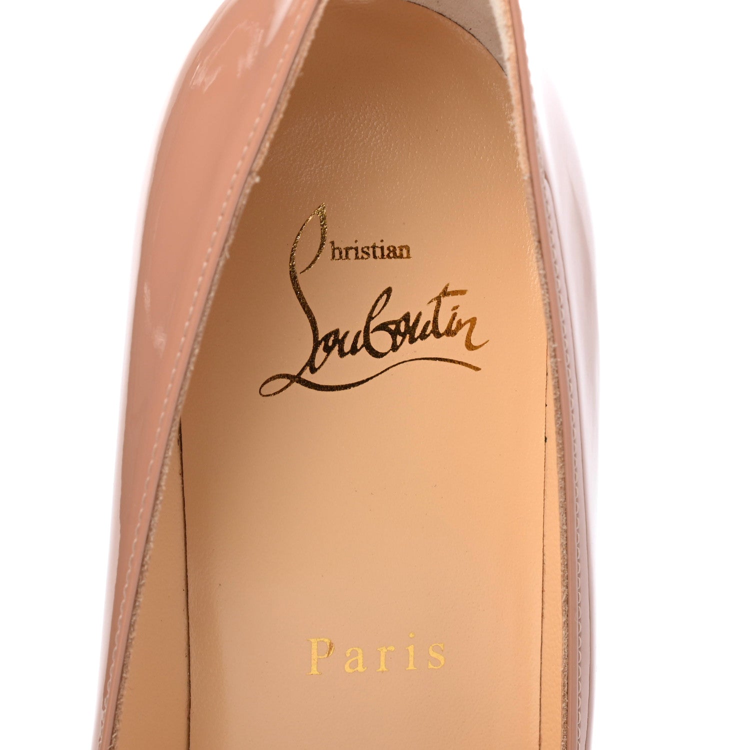 Christian Louboutin Patent Kate 85 Pumps 37.5 Nude 6 of 7