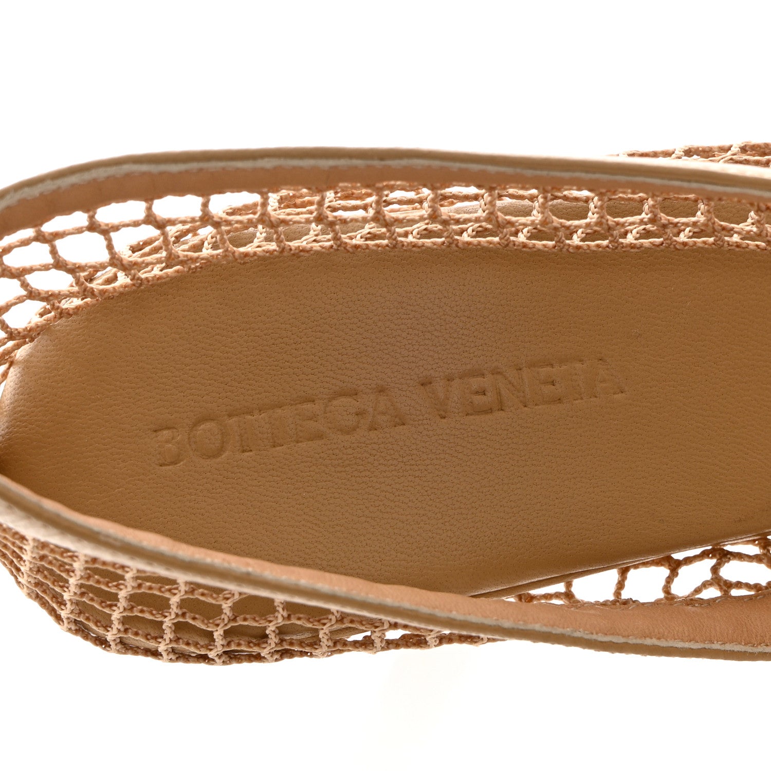 Bottega Veneta Mesh Nappa Chunky Chain Sandals 37 Beige Pony 6 of 11