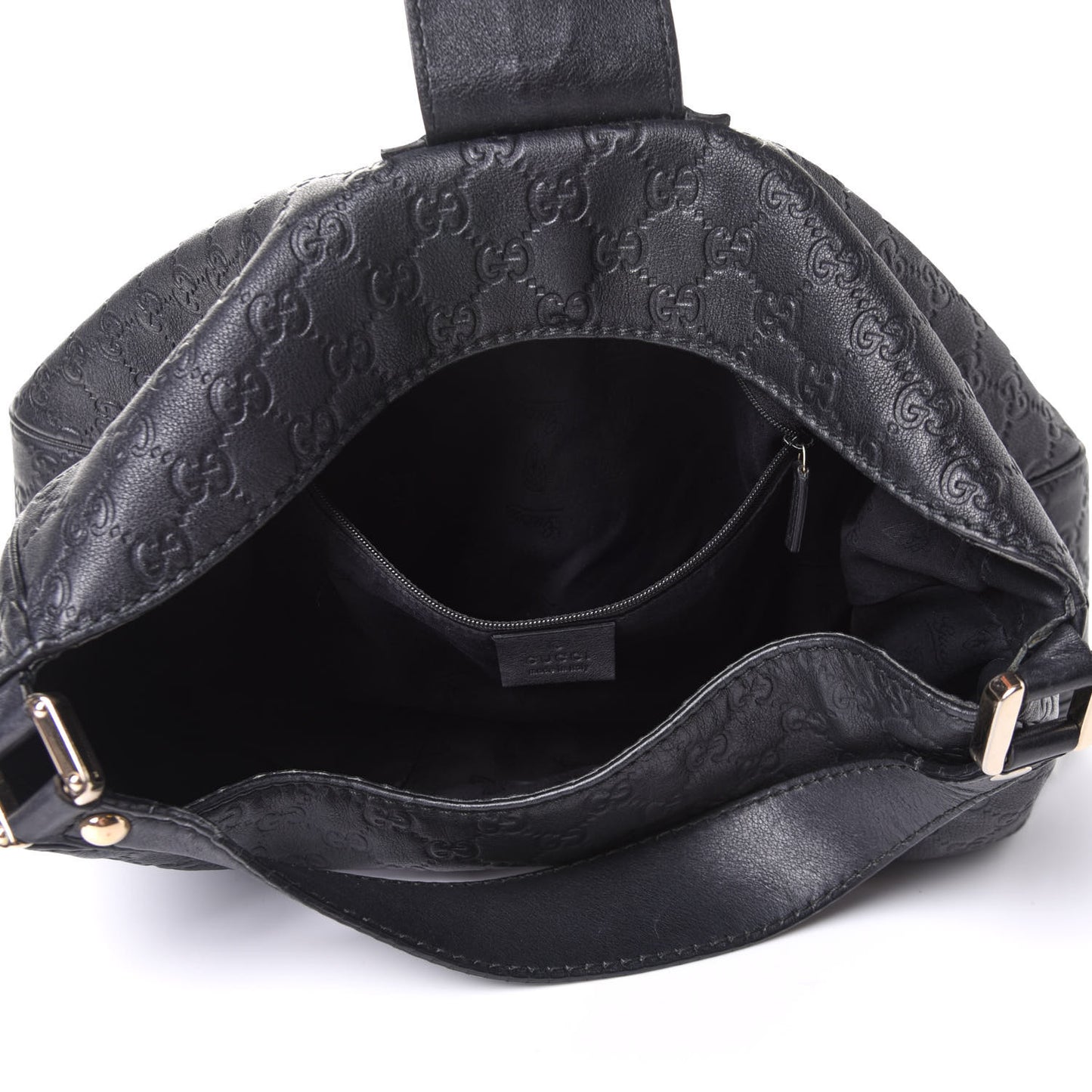 Guccissima Large New Ladies Web Hobo Black
