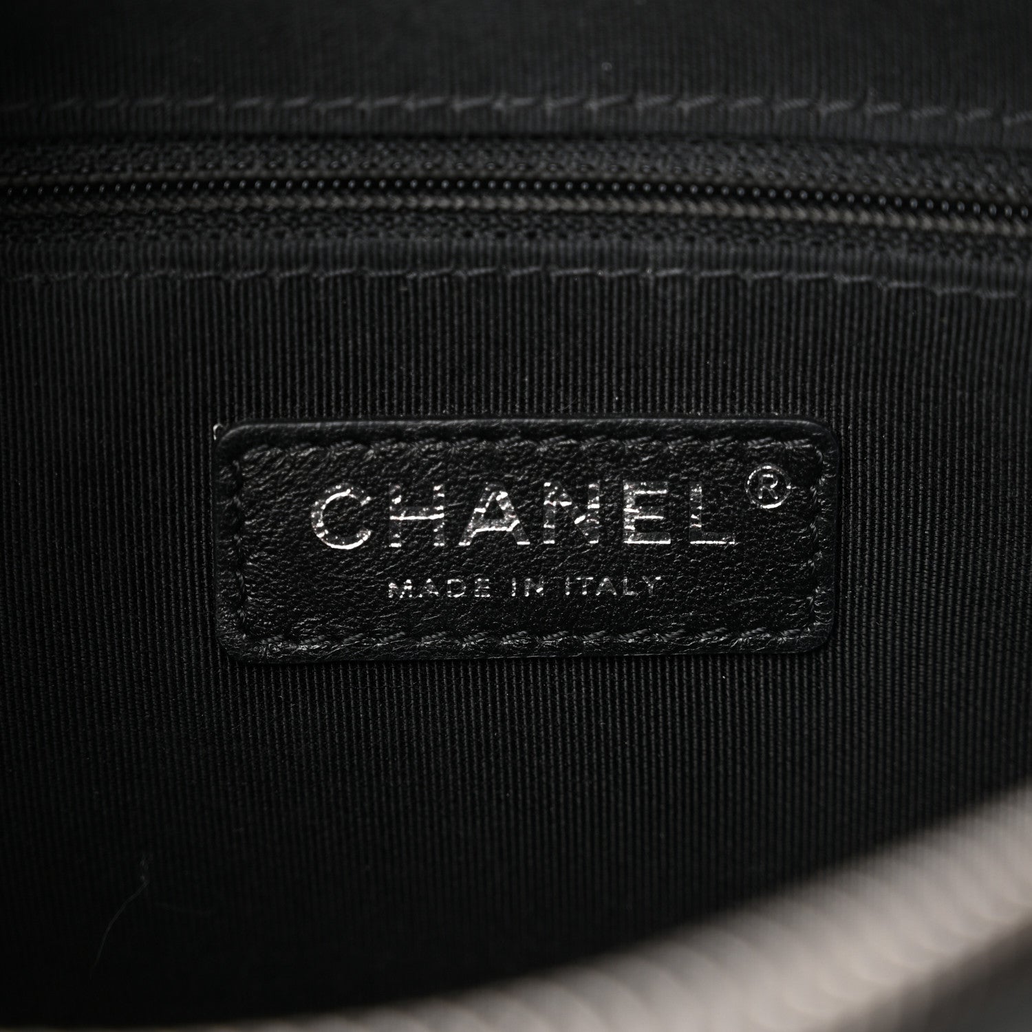 Chanel Calfskin Chain 20s Signature Hobo Black 6 of 10
