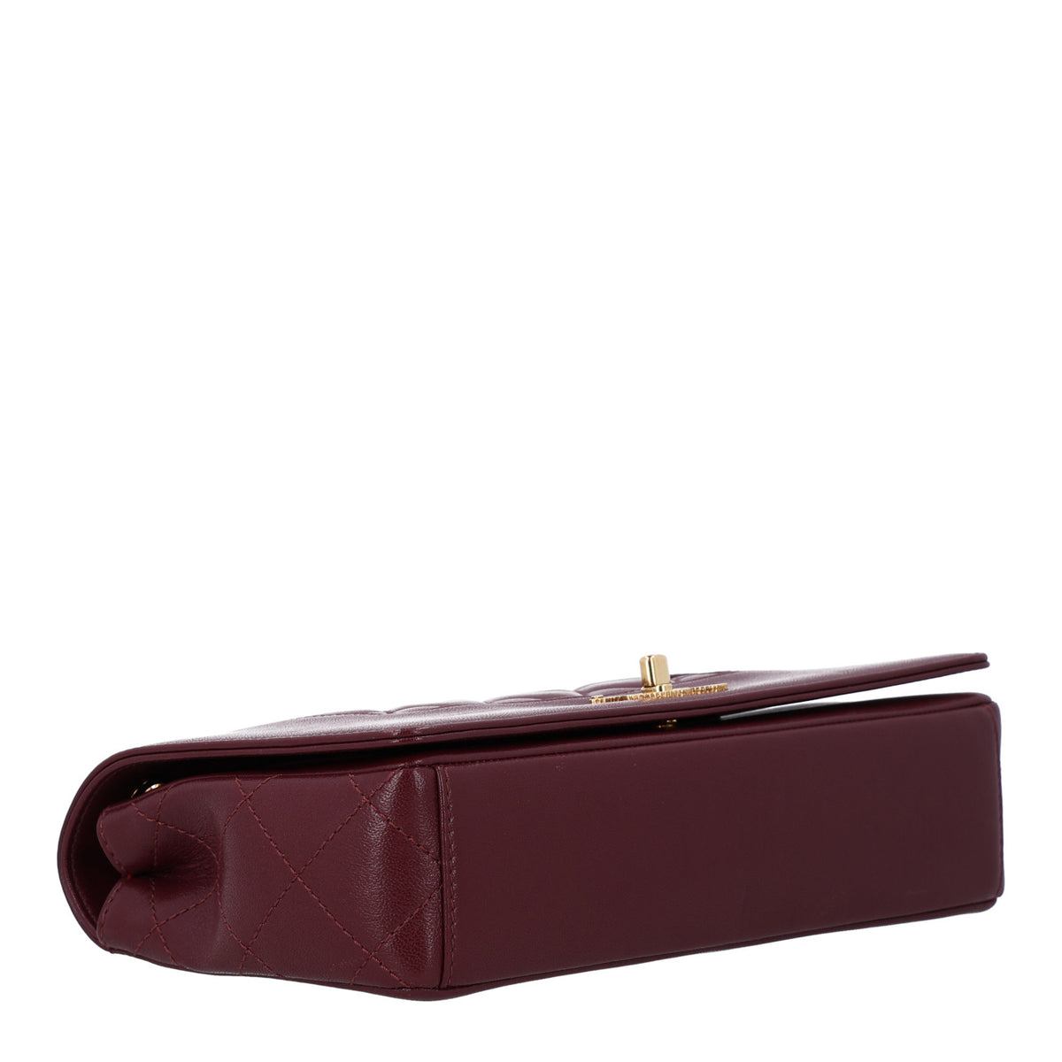 Chanel Sheepskin Quilted Vintage Mademoiselle Flap Burgundy 4 of 11