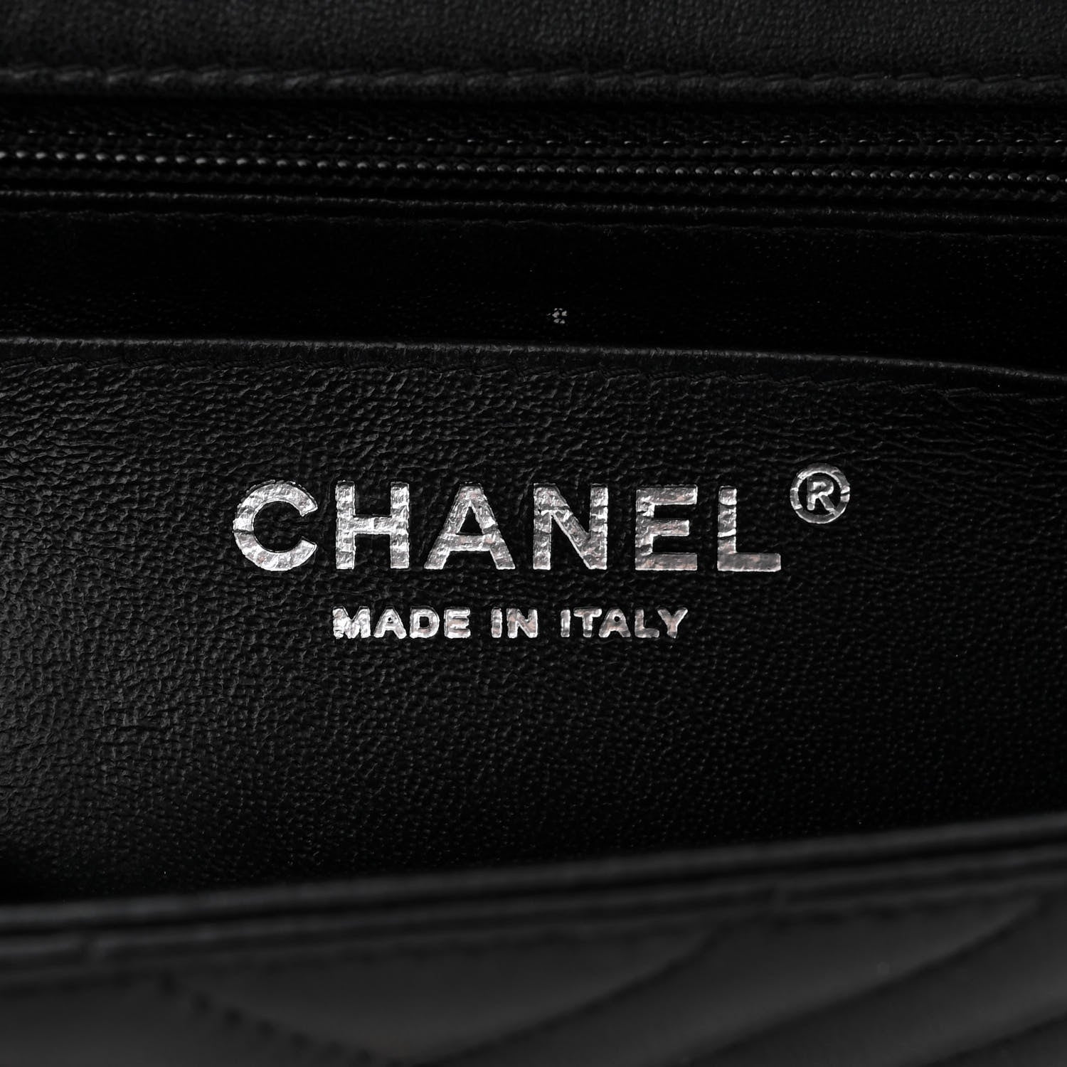 Chanel Lambskin Chevron Quilted Mini Square Flap Black 6 of 12