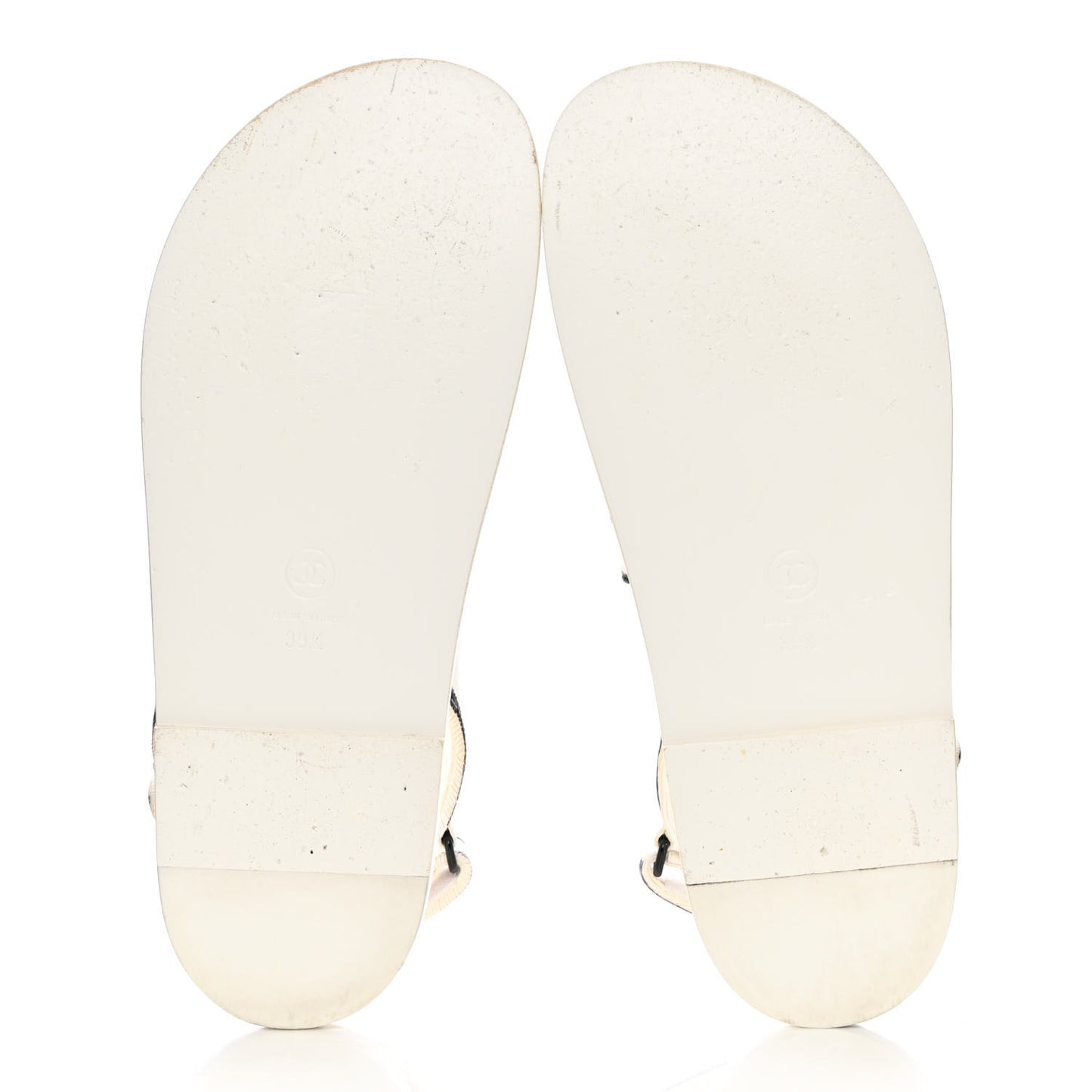 Printed Calfskin Velcro Dad Sandals 39.5 White Black