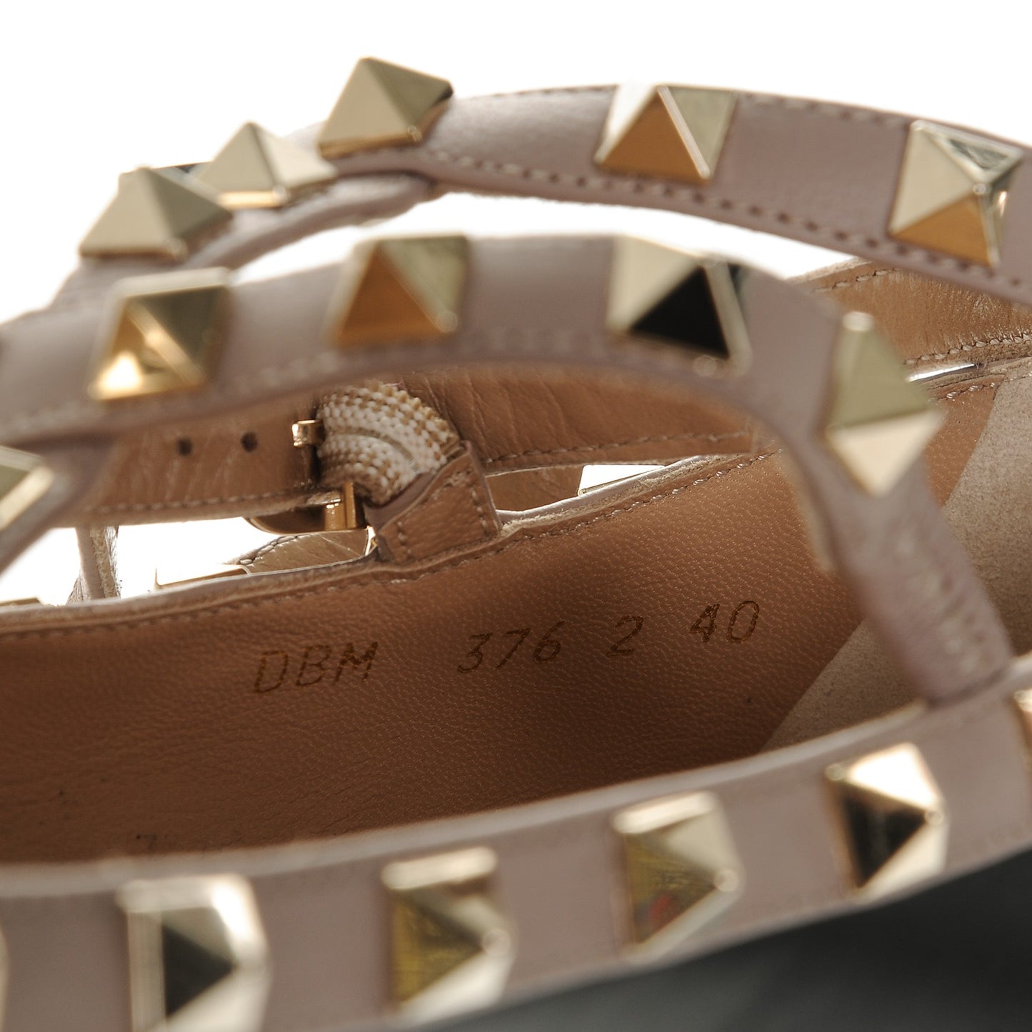 Nappa Rockstud Cage Ballerina Flats 40 Black Poudre