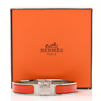 Hermes Matte Enamel Narrow Clic Clac HH Bracelet T5 Orange 5 of 5