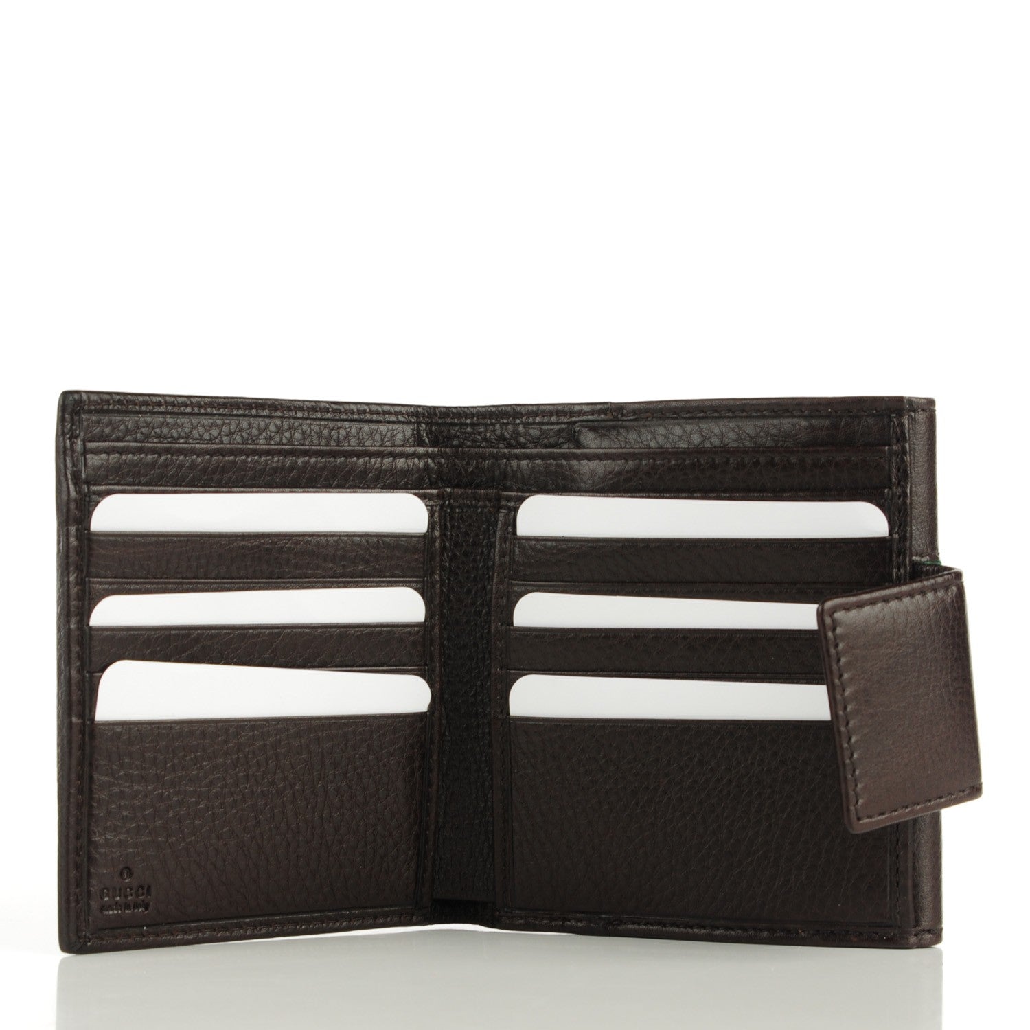 Gucci Calfskin Web Horsebit French Flap Wallet Brown 5 of 7