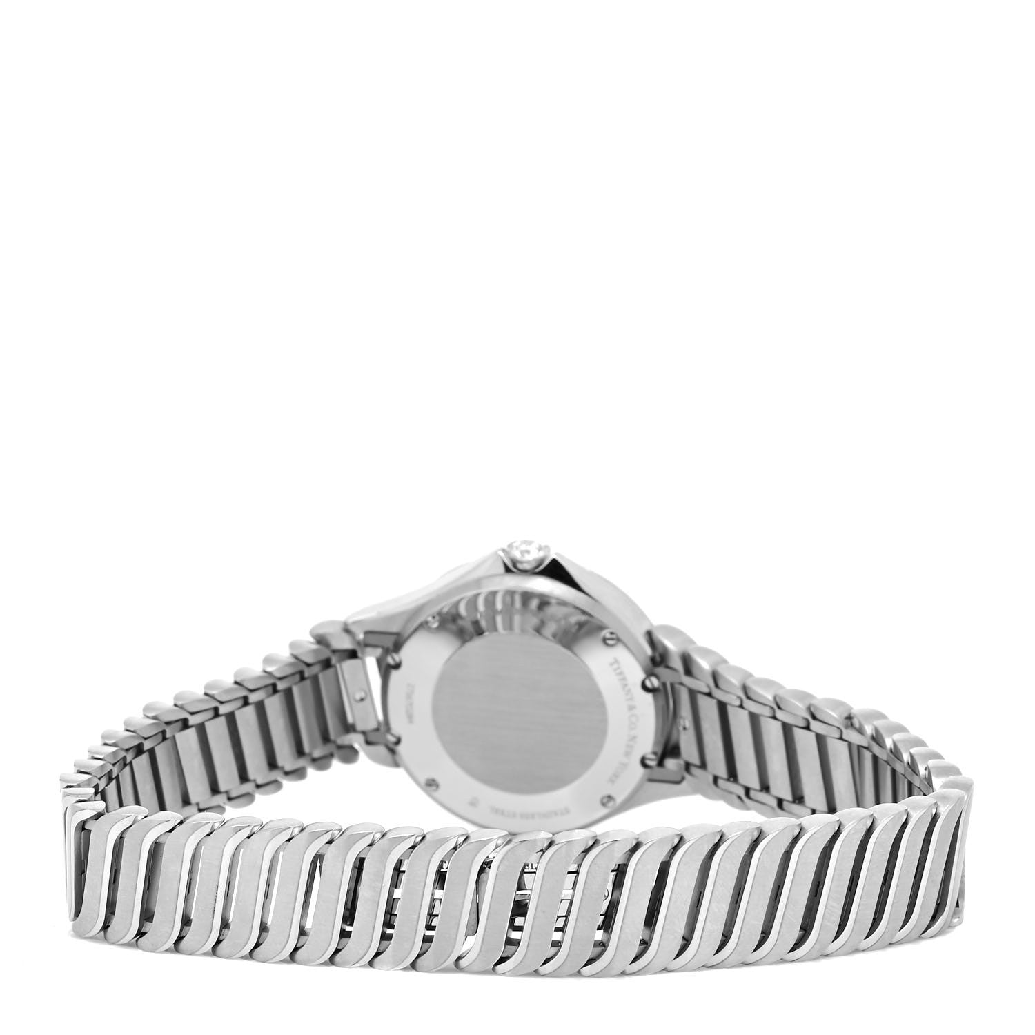 Tiffany Stainless Steel Diamond 28mm Metro 2-Hand Quartz Watch Ice Blue 3 of 5