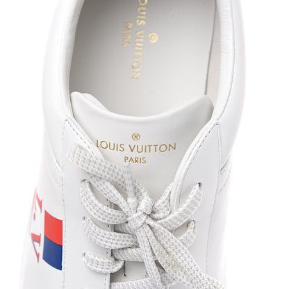 Louis Vuitton Calfskin Luxembourg Sneakers 10 White Red Blue 6 of 10