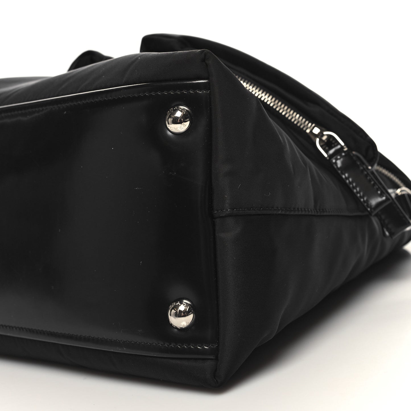 Nylon Tessuto Nappa Symbols Signaux Hobo Bag Black