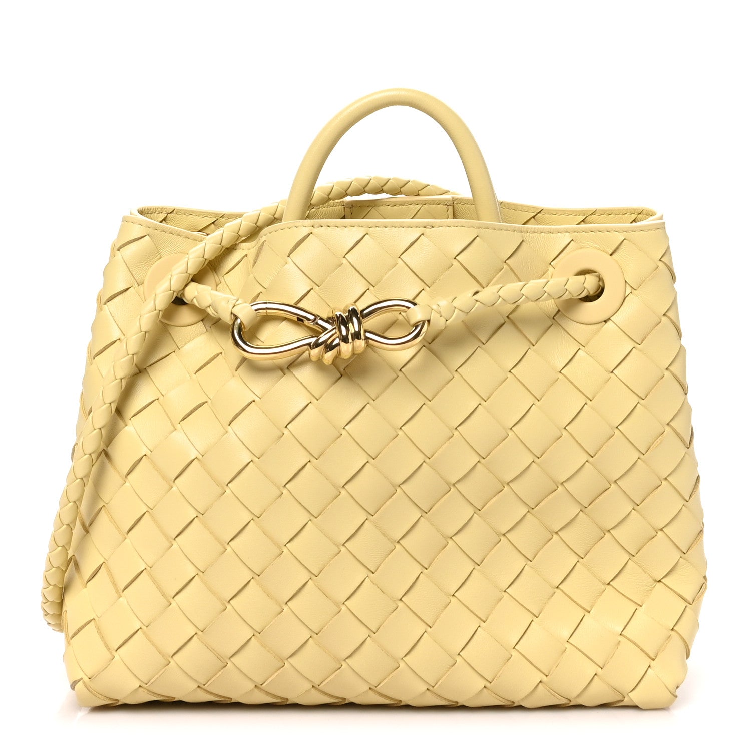 Bottega Veneta Nappa Intrecciato Small Andiamo Shoulder Bag Chamomile 1 of 8