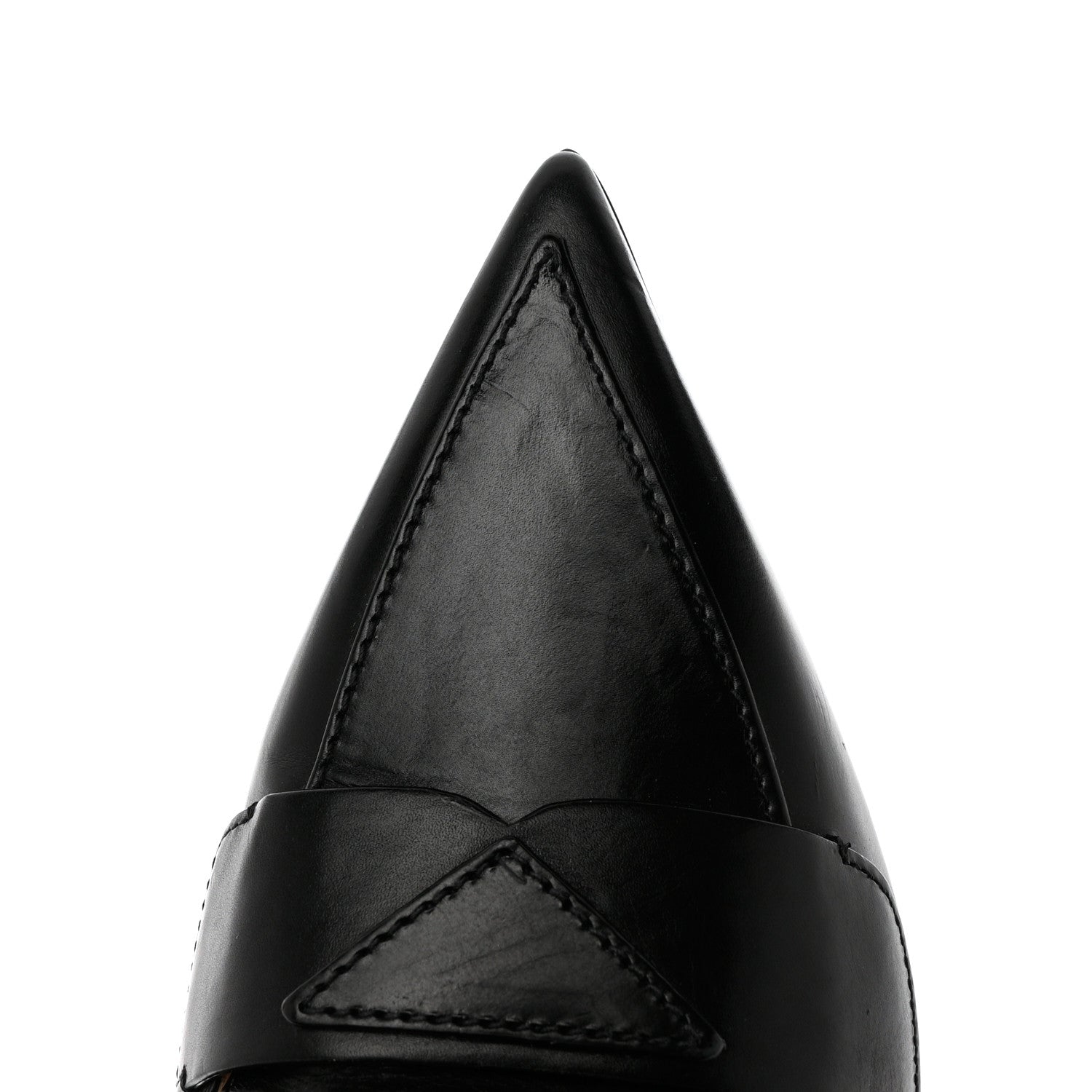 Prada Nappa Triangle Logo Pointed Toe Slingback Pumps 39 Black 11 of 12