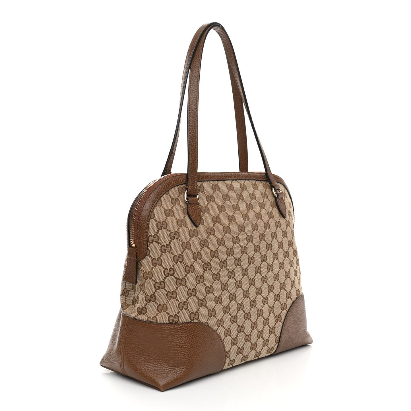 Monogram Medium Bree Shoulder Bag Beige Tabacco