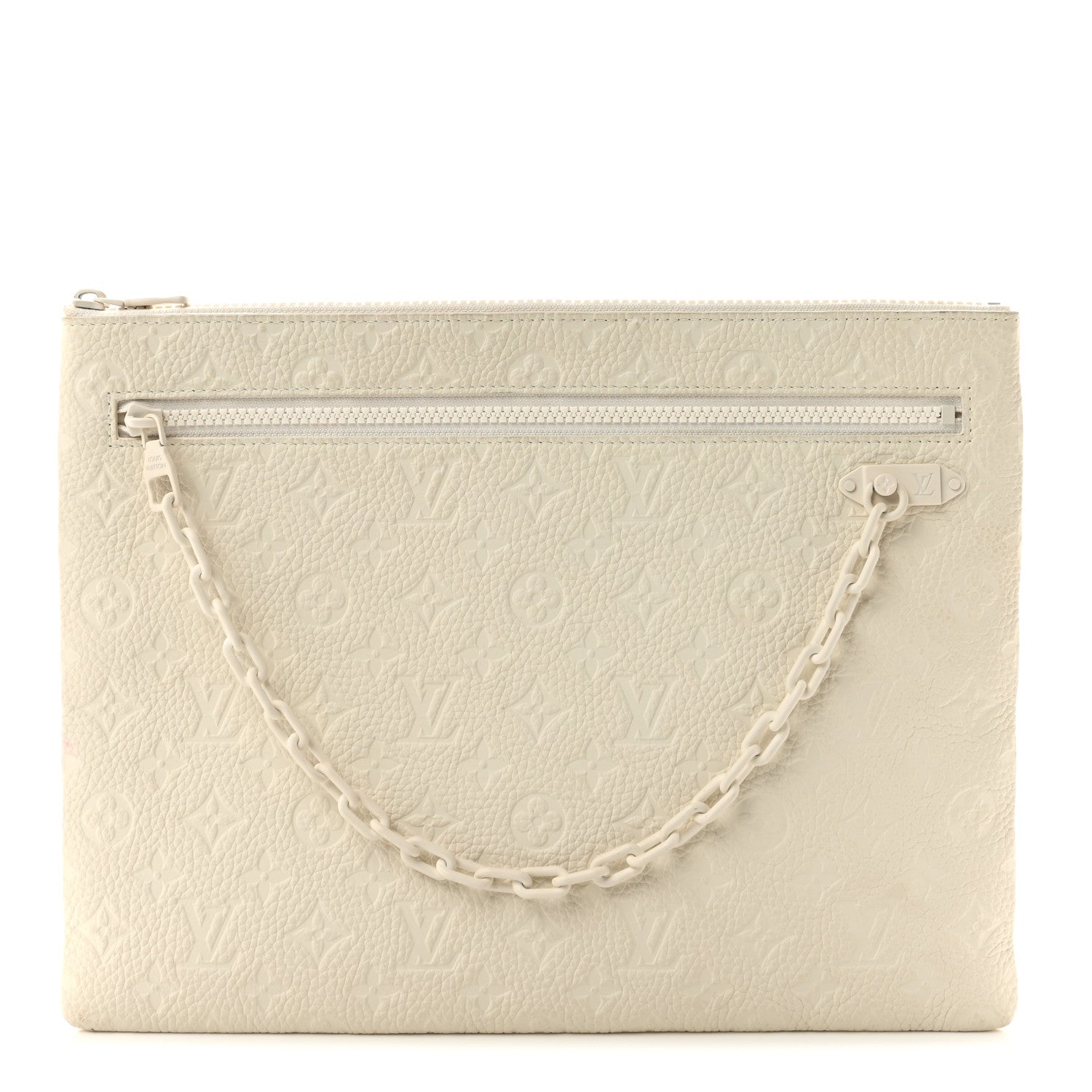 Louis Vuitton Taurillon Monogram Solar Ray A4 Pouch White 1 of 9