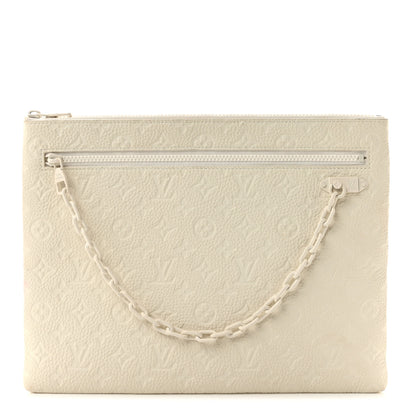 Louis Vuitton Taurillon Monogram Solar Ray A4 Pouch White 1 of 9