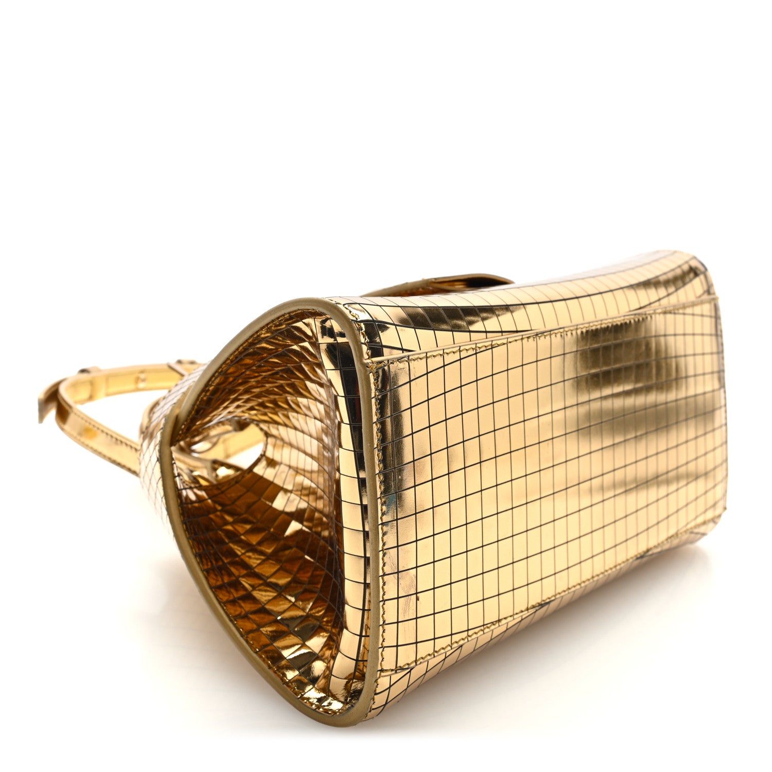 Salvatore Ferragamo Metallic Calfskin XS Hug Bag Gold 1780832
