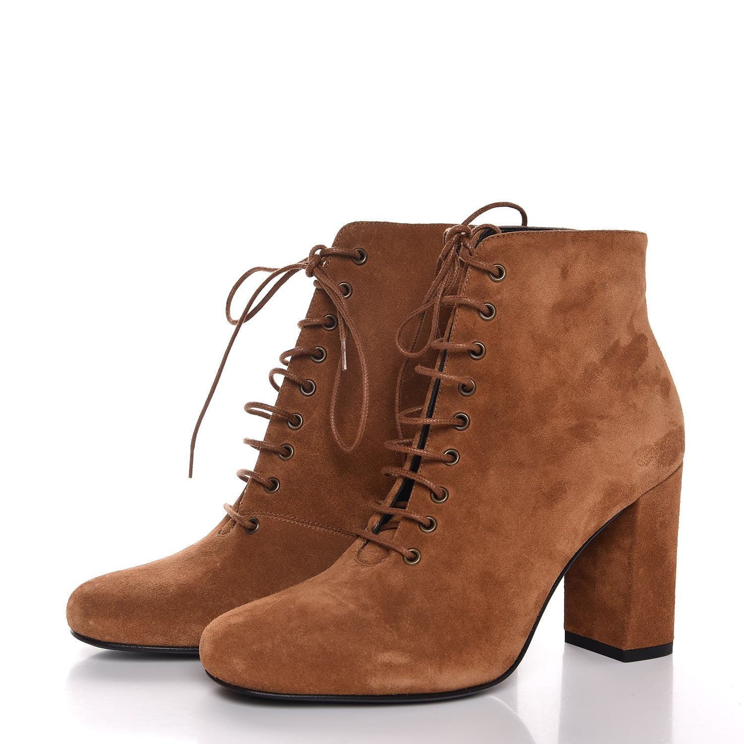 Saint Laurent Suede Otterproof Light Babies 90 Ankle Boot 35 Fox Brown 3 of 8
