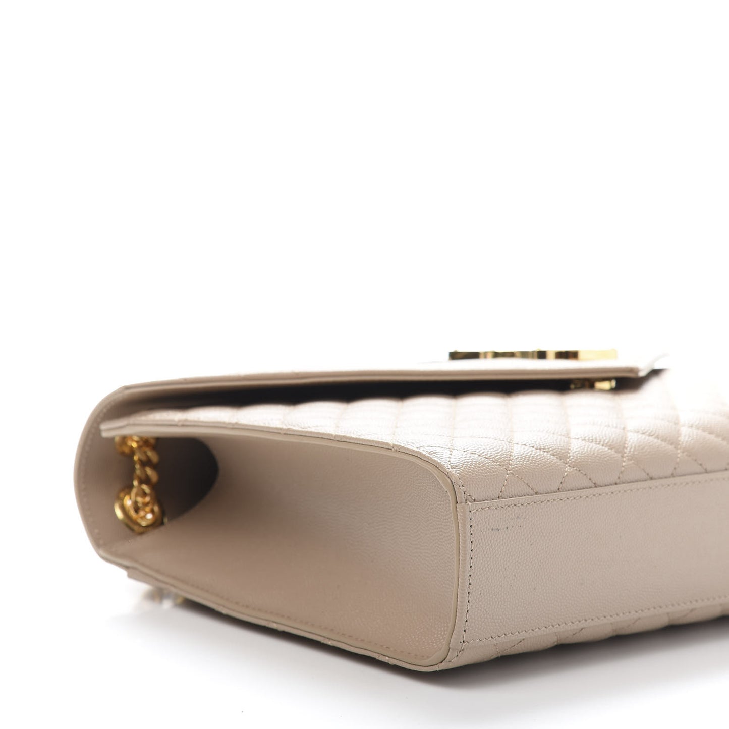 Grain De Poudre Mixed Matelasse Large Triquilt Monogram Satchel Nude Powder