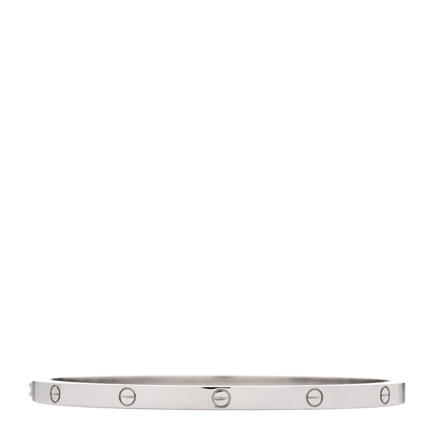 18K White Gold Small LOVE Bracelet 17