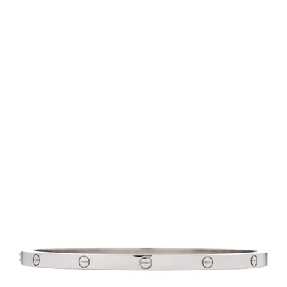 Cartier 18K White Gold Small LOVE Bracelet 17 2 of 6