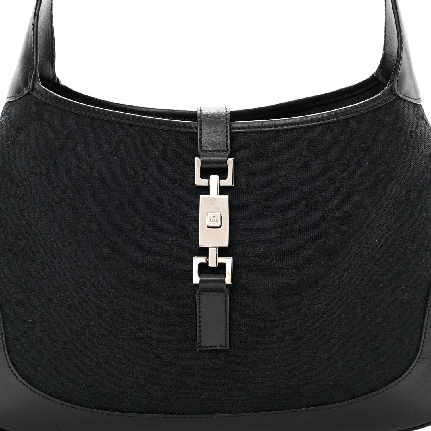 Gucci Monogram Jackie O Hobo Black 8 of 13