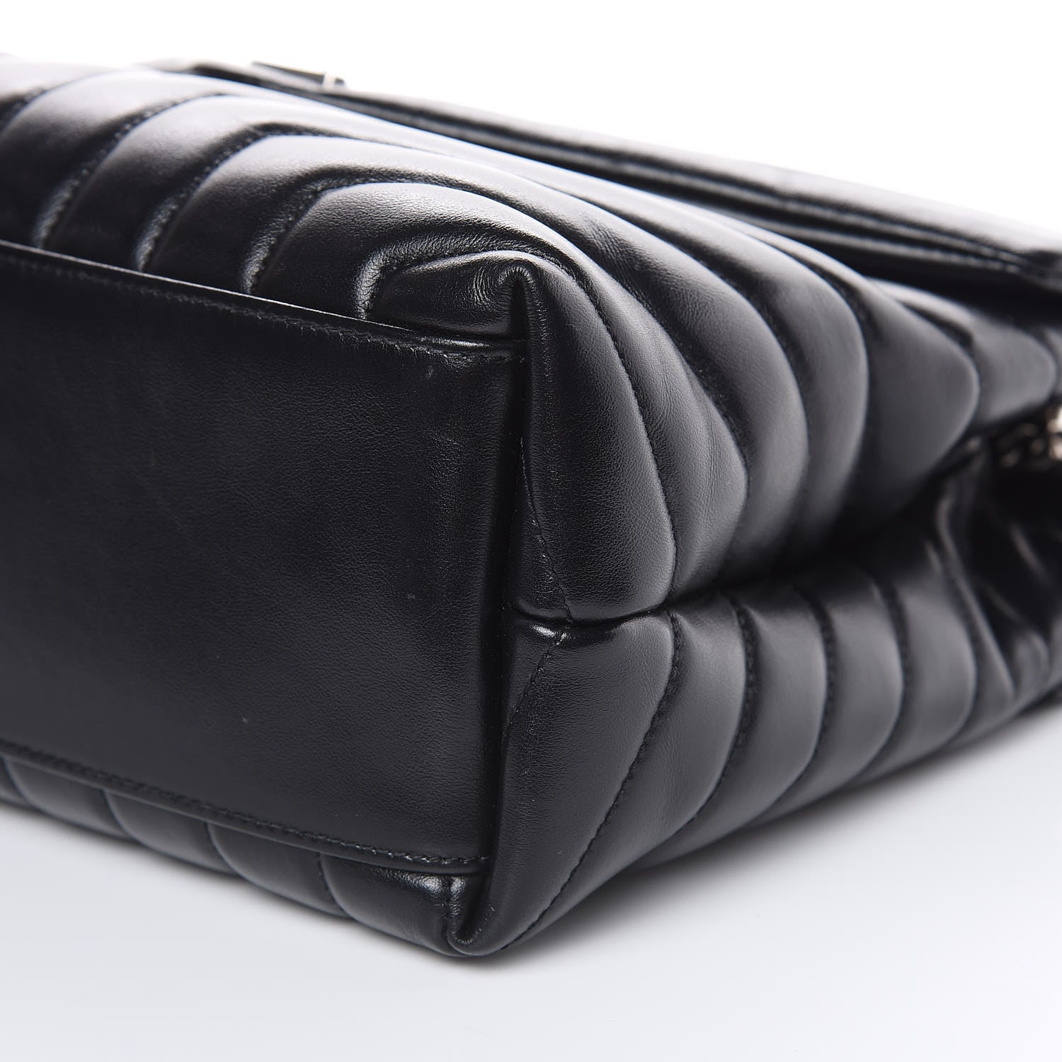 Saint Laurent Calfskin Y Quilted Monogram Medium Loulou Chain Satchel Black 9 of 9