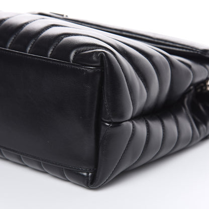 Saint Laurent Calfskin Y Quilted Monogram Medium Loulou Chain Satchel Black 9 of 9