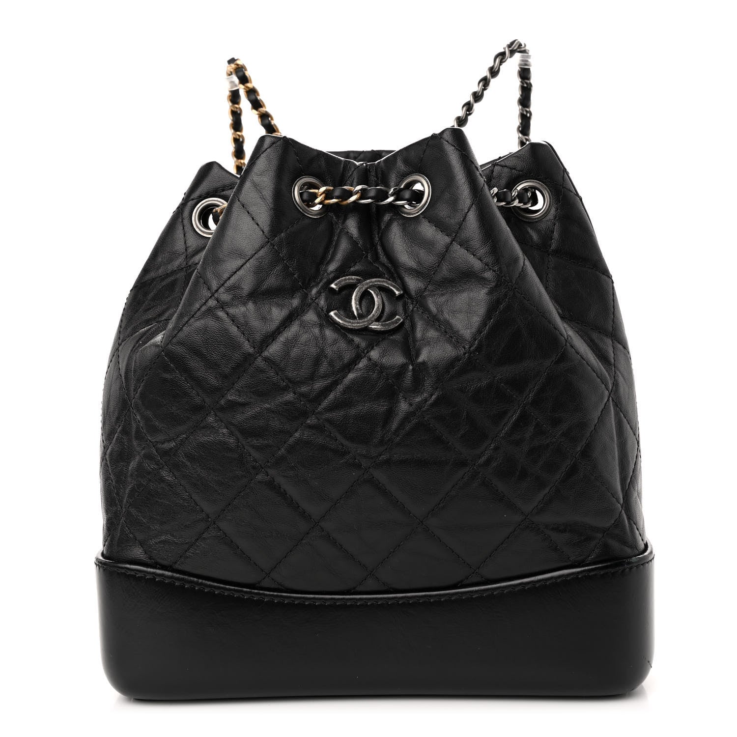 Chanel Aged Calfskin Quilted Small Gabrielle Backpack Black 1 of 11