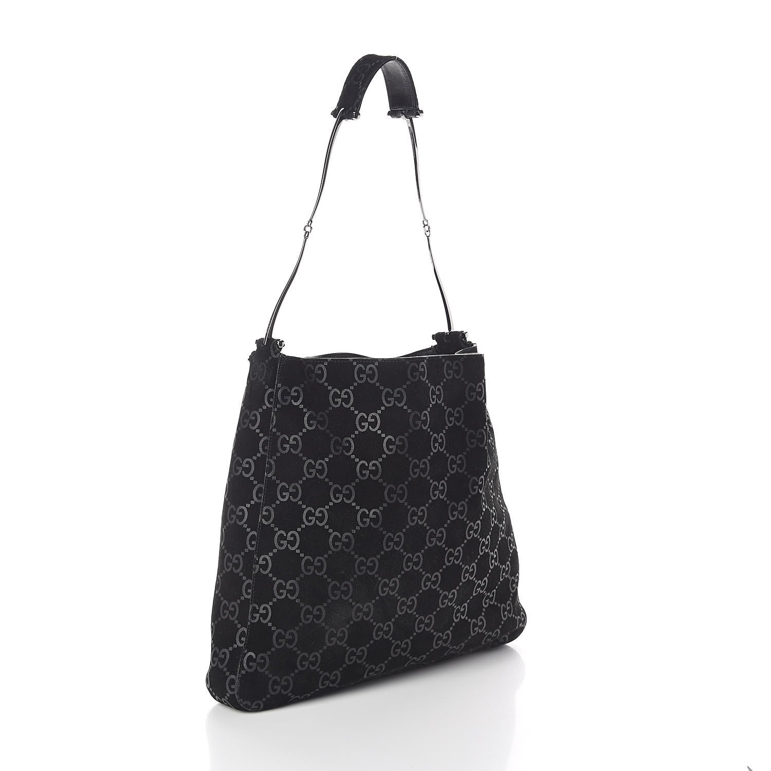 Gucci Suede Guccissima Hobo Black 3 of 10