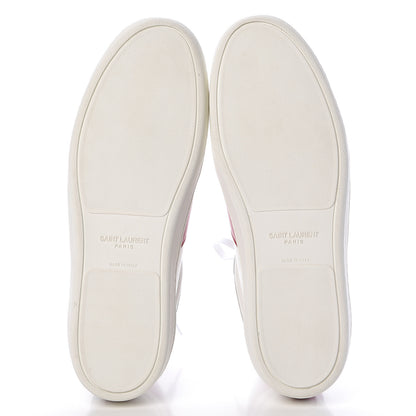 Saint Laurent Calfskin Mens Court Classic SL/10H High Top Sneakers 45 White Red 5 of 10