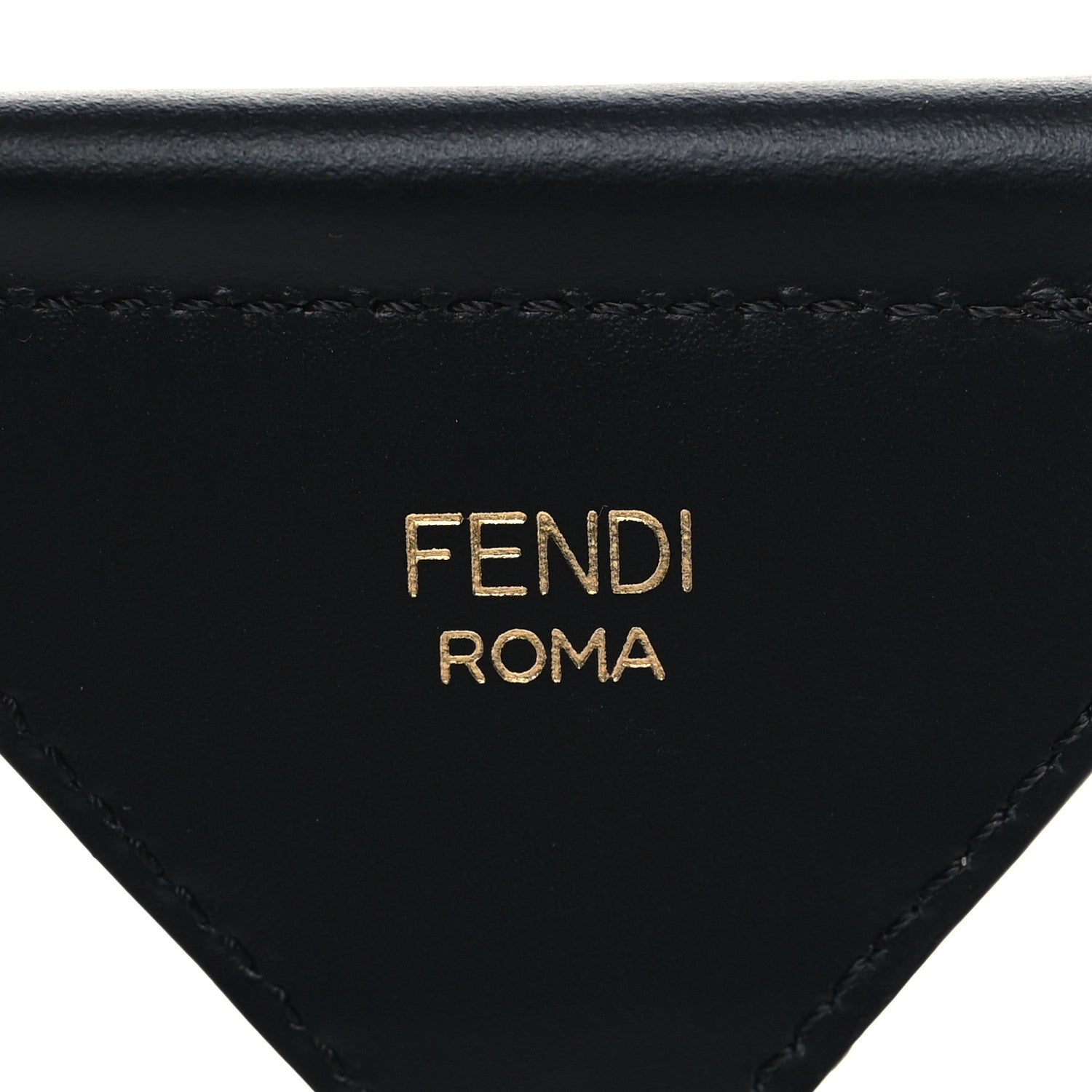 Fendi Ribbon Vitello King Logo Embossed Gingham Woven Adjustable Strap You Panna Black 3 of 5