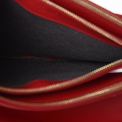 Celine Lambskin Large Trio Crossbody Bag Red 6 of 11